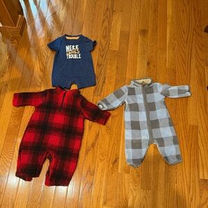 3 Assorted Baby One Piece sets - Size NB- 3 Months